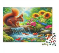 Squirrel1000 Piece Jigsaw Puzzle for Adults And Kids Educational Games FlowerFun And Challenging Home Decors Great Gift Idea38x26cm/1000pcs