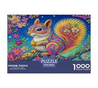 Squirrel1000Piece JigsawPuzzlesAnimal Squirrel KidsforAdult Colourful LargePiecePuzzles Age12+byth EducationalGame Uncover The Puzzle 38x26cm/1000pcs