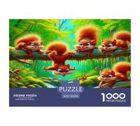 Squirrel1000Pieces JigsawPuzzleAnimal Squirrel KidsforAdult Colourful Brainteasing Age12+byth ThemeFlowersandBirds Uncover The Puzzle 70x50cm/1000pcs