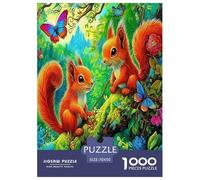 Squirrel1000Pieces JigsawPuzzlesAnimal Squirrel ForAdults Colourful LargePiecePuzzles Age12+byth HomeDecoration Uncover The Puzzle 70x50cm/1000pcs