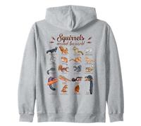 Squirrels around the World - Squirrel Zip Hoodie