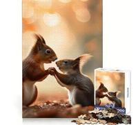 Squirrels Couple In Love 1000 Piece Jigsaw Puzzles for Adults Mind Exercise Toy Casual Fun Precision Cut Artistic Gift 50x75cm