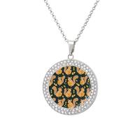 Squirrels Eat Corn Personalized Picture Necklace Photo Pendant Custom Memorial Jewelry for Women