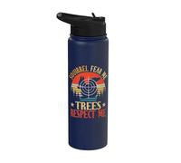 Squirrels Fear Me Trees Respect Me Hunter Squirrel Hunting Stainless Steel Insulated Water Bottle