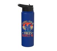 Squirrels Fear Me Trees Respect Me Hunter Squirrel Hunting Stainless Steel Insulated Water Bottle