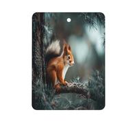 Squirrels in The Tree Car Air Freshener Aromatherapy Tablets Hanging Scented Cards for Rooms Bathrooms Wardrobe Square