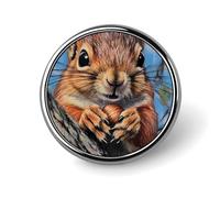 Squirrels in The Tree Vintage Round Enamel Brooch Pin Button Badges Decoration Hat Clothing Bag Accessories Gift Crafts