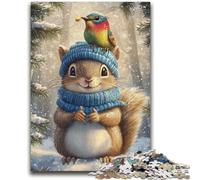 Squirrels in Winter 1000 Piece Jigsaw Puzzles for Teenagers Gifts,Help The Brain Exercise Addictive Toys to Cultivate Patience Suitable for Couples (50x75cm)
