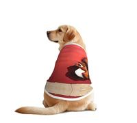 Squirrels Under The Red City Wall Dog Shirt Vest Dog Clothes- Breathable Cooling for Big Dogs, Sun Protection Comfort Wear for Golden Retriever, Husky, Alaska Outdoor Activities XX-Large