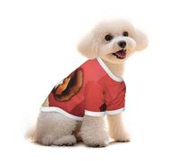 Squirrels Under The Red City Wall Dog T-Shirt Clothes Apparel Puppy Vest Pet and Elastic Tank Top Clothing, Dogs Cats Pullovers Cute Breathable Soft Large