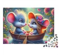 Squirrels Watching TV in Cozy Tree HomeJigsaw Puzzle Animal Mind Relaxation Adults Stress Relief Wall Art Decor 1000 Pieces 52x38cm/1000pcs