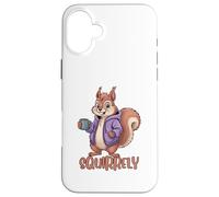 Squirrely Coffee Funny Squirrel Lovers Case for iPhone 16 Plus