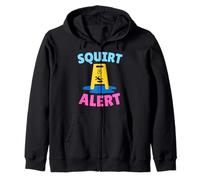 Squirt Alert - Funny Rude Offensive Inappropriate Naughty Zip Hoodie