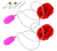 Squirting Flower Red Rose 2 Sets April Fools Day Pranks Clown Flower That Squirts Water Trick Toy Realistic Rose Joke for Party