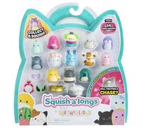 Squish-a-longs 14 Pack - Series 1, Wave 2 - (14) 1” Mini-Squish with (4) Accessories, (1) Ring Attachment, and (1) Collector’s Guide - Collect, Trade, & Play