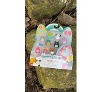 Squish-a-longs 8 Pack - 1” Mini-Squish with 2 Accessories, 1 Ring - SQAL0083 New