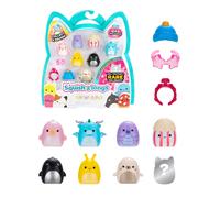 Squish-a-longs 8-Pack - Series 3 - (8) 1" Mini-Squish with 2 Accessories, Ring, Collectors Guide - Collect, Trade, Play
