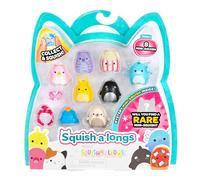Squish-a-longs 8-Pack - Series 3 - (8) 1" Mini-Squish with 2 Accessories, Ring, Collectors Guide - Collect, Trade, Play
