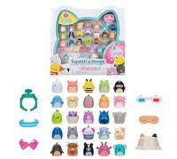 Squish-a-longs by Original Squishmallows 25 Pack - Series 1 - (25) 1” Mini-Squish with 5 Accessories, Ring, and Collector’s Guide - Collect, Trade, & Play