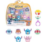 Squish-a-longs Disney Stitch Mini-Squish + Accessory 6-Pack (Slumber Party)