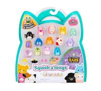 Squish-a-longs Mini-Squish 14-Pack (Wave 4, Style 1) includes Nicolas the Lavender Spotted Bat, Amelia the Cheese Mouse, Diane the Peach Bigfoot