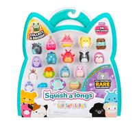 Squish-a-longs Mini-Squish 14-Pack (Wave 4, Style 2) includes Apollo the Coral Firefly, Vilmos the Blue Triceratops, Kelbel the Pastel Purple Banana