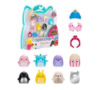 Squish-a-longs 8-Pack - Series 3 - (8) 1" Mini-Squish with 2 Accessories, Ring, Collectors Guide - Collect, Trade, Play