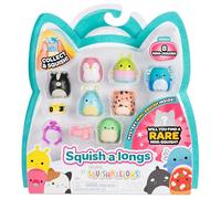 Squish-a-longs Mini-Squish 8-Pack (Wave 4, Style 1) includes: Cadence the Lavender Fennec Fox, Fizzy the Yellow Lizard, Pollyanna the Pink Cow | Collectable Cute Toy, Toys for Children, Toys