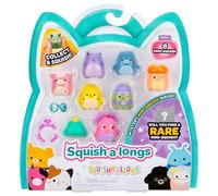 Squish-a-longs Mini-Squish 8-Pack (Wave 4, Style 2), Includes Latchmi the Matcha Latte, Sweetpea the Pink Peacock, Chandler the Yellow Shark and more | Collectable Cute Toy, Toys for Children