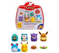 Squish-a-longs Pokémon Mini-Squish 6-Pack (Pikachu, Gengar, Snorlax, Eevee, Bellibolt, Marill) (Amazon Exclusive)