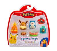 Squish-a-longs SQAL0068 4-pack - Eevee, Snorlax, Bellibolt, Torchic - 2 accessories included