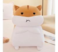 Squish Buddies - Cute Plushies, Soft Teddy, Weighted Plush Toy, Stuffed Animal, Teddy Bear for Kids, Girls, Gifts - Kawaii Plushie, (Hamster Brown Angry)