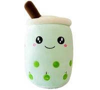 Squish Buddies - Cute Plushies, Soft Teddy, Weighted Plush Toy, Stuffed Animal, Teddy Bear for Kids, Girls, Gifts - Kawaii Plushie, (Boba Blue Happy)