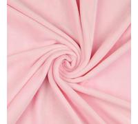 Squish Cuddle Fleece Velour Fabric Material Baby Pink 1MTR