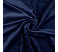 Squish Cuddle Fleece Velour Fabric Material Navy Blue Sample