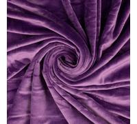 Squish Cuddle Fleece Velour Fabric Material Purple 1MTR