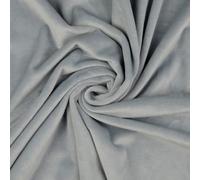 Squish Cuddle Fleece Velour Fabric Material Silver Grey 1MTR