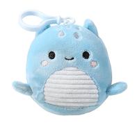 Squish Mallows Lune Loch Ness Monster Clip on Plush, 3.5-Inch Size, Blue