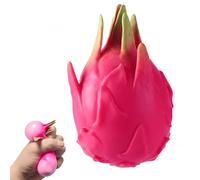 Squish Toy Dragon Fruit Squish Toy Stress Relief Squeeze - Realistic Sensory Fidget Stress Ball For Anxiety (1 Piece)