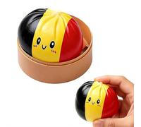 Squish-y Stress Ball National Flag Dumpling Squeeze Toys, Colorful Dumpling Stress Balls with Steamer Box, Cute Bun Fidget Toy, Soft Squeeze Dough for Soccer Fans