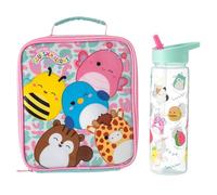 Squishmallow Combo Lunch Bag Set with 600ml Water Bottle Insulated Durable, Spacious & Stylish - Lightweight & Easy to Carry - for School, Preschools & Picnics