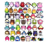 Squishmallow Croc Charms Set, 50 Pcs Animal Durable WaterProof Shoe Decoration for Charms, Cartoon Charm Bracelet Wristband Accessories|/Birthday/Party/Gifts Teens Women