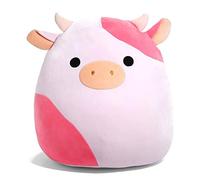 Squishmallow Official Kellytoy Collectible Plush Farm Squad Squishy Soft Animals Cows Pigs Chickens (Pink/Tan, Reshma Cow, 8 Inch)