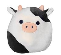 Squishmallow Official Kellytoy Plush Farm Squad Collectible Squishy Soft Animals (Connor Cow (Alternate Style), 8 Inch), Black/White/Peach, Connor Cow