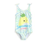 Squishmallows 1 Piece Swimming Costume Options| Girls Character Print Swimwear | Sleeveless Scoop Neck Beachwear | Aquatic Fun Apparel