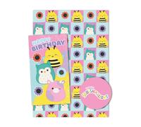 Squishmallows Card & Wrapping Paper Pack 1 Squishmallow Card 1 sheet of gift wrap 1 gift tag pack