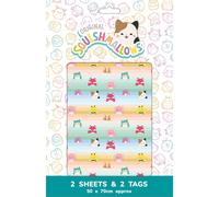 Squishmallows 2 Sheets & 2 Tags Gift Wrap