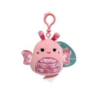 Squishmallows 2024 Velvet Squad 3.5" Mini Clip On Keychain (3.5" Mogo the Butterfly), Pink