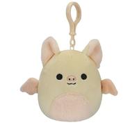 Squishmallows 3.5 inch Clip-on Plush Meghan Fruit Bat White Peach, SQCP00212