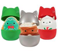 Squishmallows Original 4-Inch Christmas Mystery Capsules (3 Pack) Official Jazwares Mini Plush - Collectible Soft & Squishy Stuffed Animal Toy - Add to Your Squad - Gift for Kids, Girls & Boys